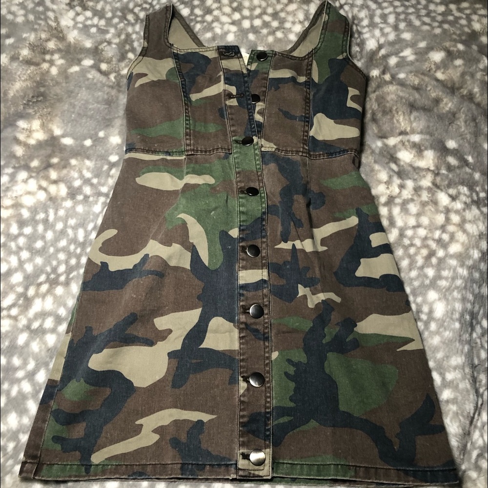 Girls camo sleeveless dress